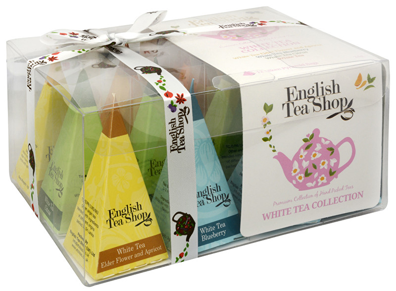 English Tea Shop Dárková kolekce 12 pyramidek Bílý čaj 4 příchutě