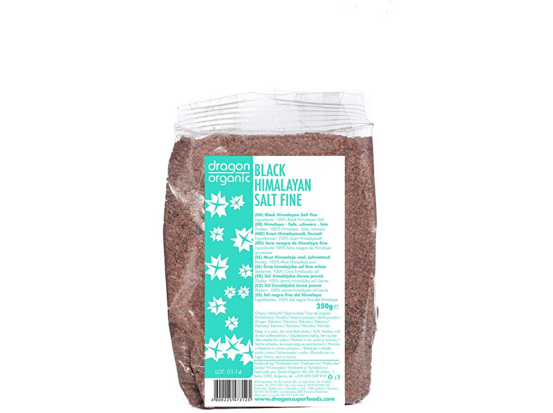 Dragon superfoods Sůl Himalajská černá jemná 250g