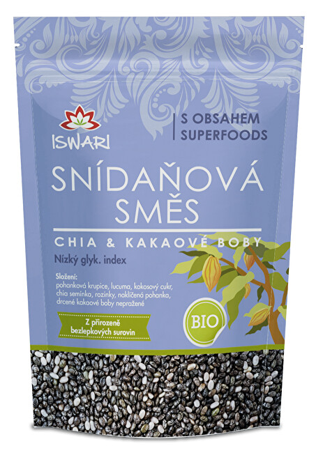Zobrazit detail výrobku Iswari BIO Snídaňová směs Chia-Kakaové boby 300 g Zobrazit detail výrobku Iswari BIO Snídaňová směs Chia-Kakaové boby 300 g