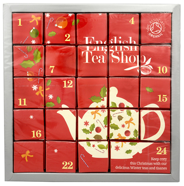 English Tea Shop Adventní kalendář Růžový - luxusní BIO čaje 24 pyramidek/12 příchutí