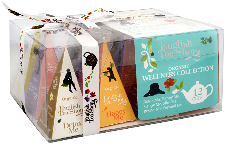 English Tea Shop Dárková kolekce 12 BIO pyramidek Wellness 6 příchutí