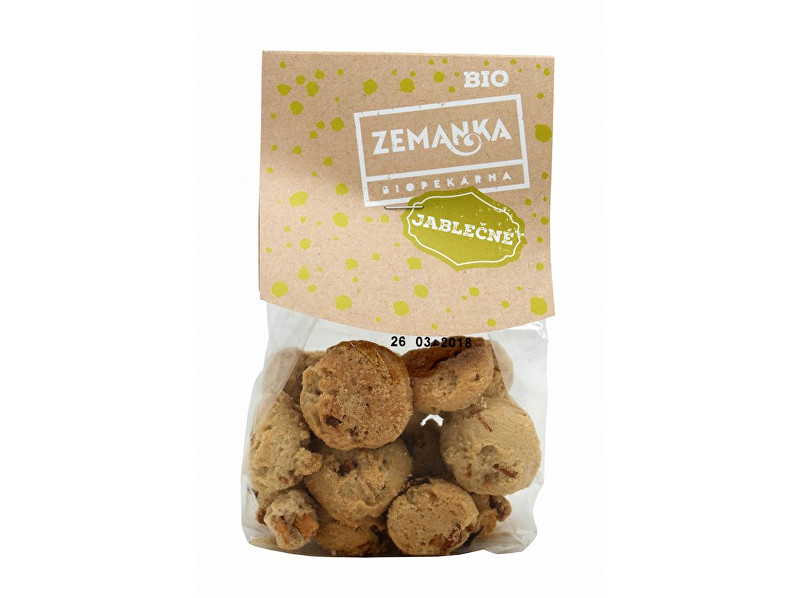 Biopekárna Zemanka Bio Jablečné hrudky se skořicí a vločkami 100 g