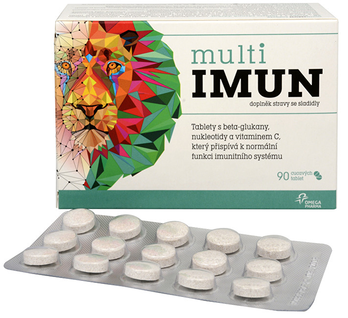 Omega Pharma MultiIMUN cucavé tablety s grepovou příchutí 90 tbl.