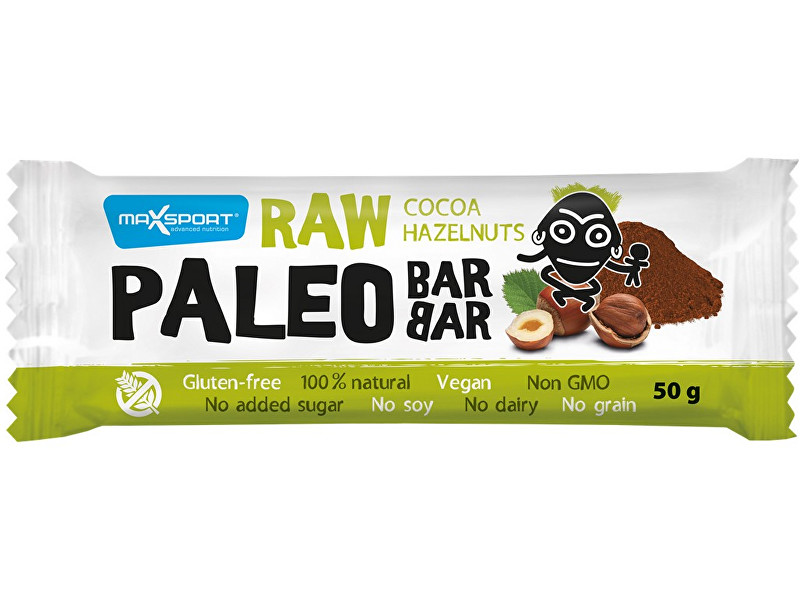 Zobrazit detail výrobku Max sport Paleo tyčinka Barbar kakao - lískový oříšek 50 g Zobrazit detail výrobku Max sport Paleo tyčinka Barbar kakao - lískový oříšek 50 g