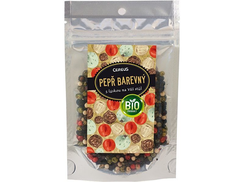 Zobrazit detail výrobku Cereus Bio Pepř barevný celý 25g Zobrazit detail výrobku Cereus Bio Pepř barevný celý 25g
