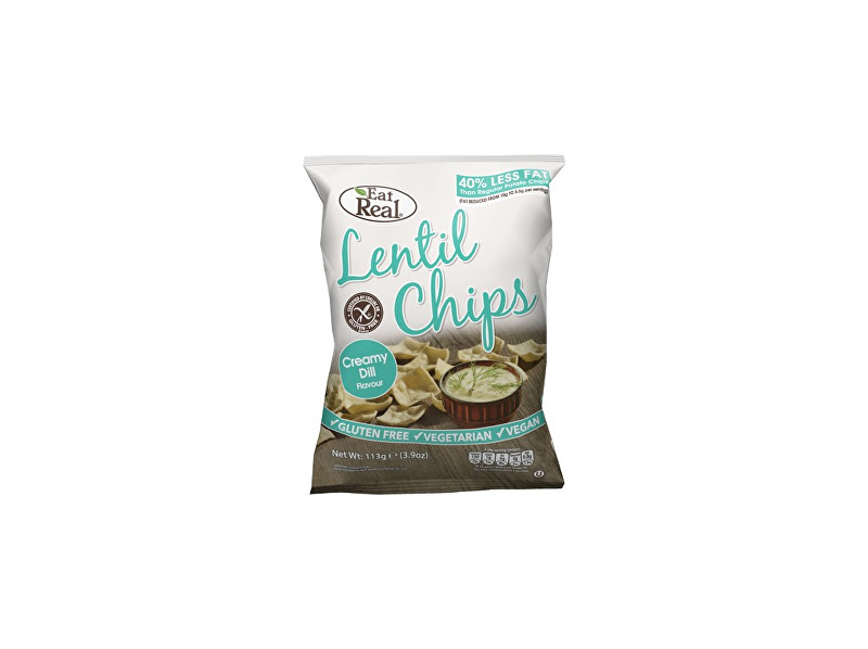 Zobrazit detail výrobku EatReal Čočkové chipsy – s krémovým koprem 40g Zobrazit detail výrobku EatReal Čočkové chipsy – s krémovým koprem 40g