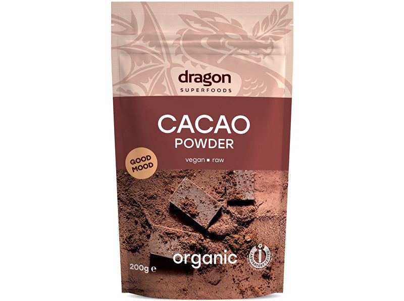 Zobrazit detail výrobku Dragon superfoods Bio Kakao nepražené prášek 200g Zobrazit detail výrobku Dragon superfoods Bio Kakao nepražené prášek 200g