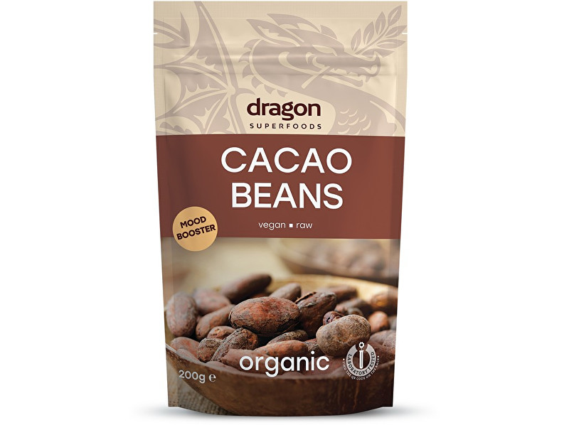 Zobrazit detail výrobku Dragon superfoods Bio Kakaové boby celé nepražené 200g Zobrazit detail výrobku Dragon superfoods Bio Kakaové boby celé nepražené 200g