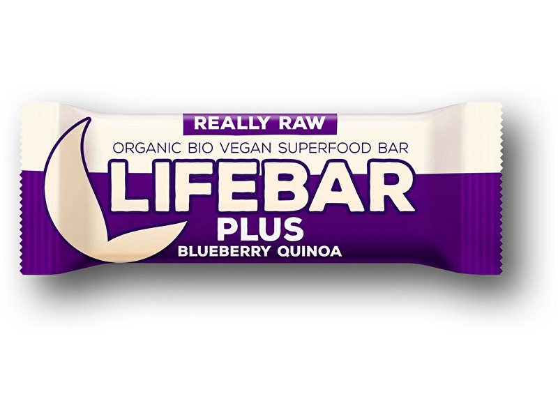 Lifefood Bio tyčinka Lifebar Plus borůvka quinoa 47g