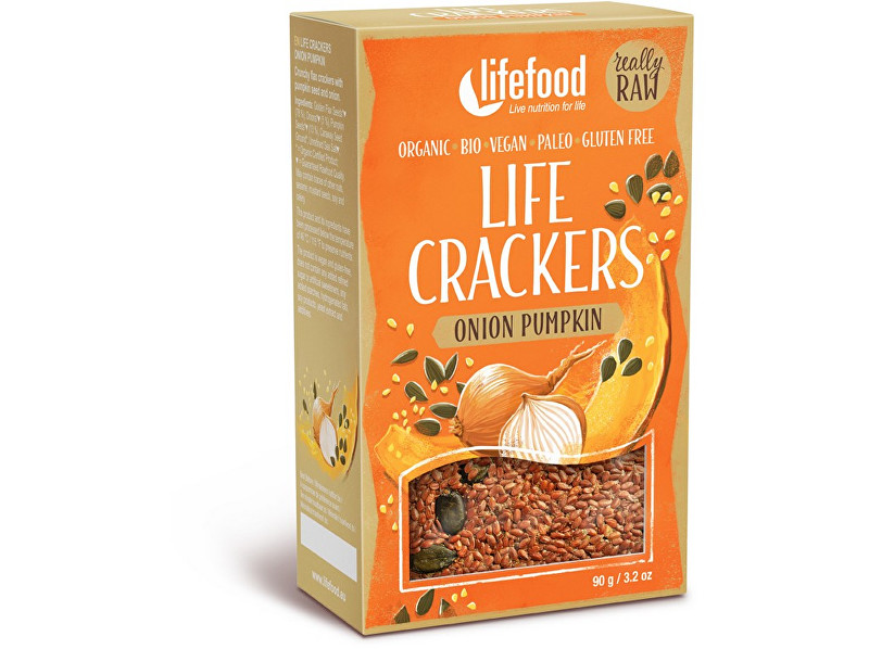 Lifefood Bio Life crackers Cibulové s dýňovým semínkem 90g