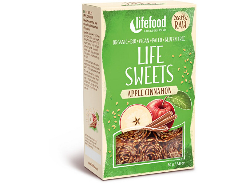 Lifefood Bio Life sweets Jablečné se skořicí 80g