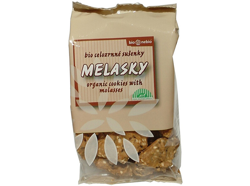 Zobrazit detail výrobku Bio nebio s. r. o. Bio Melasky - celozrnné sušenky 130g Zobrazit detail výrobku Bio nebio s. r. o. Bio Melasky - celozrnné sušenky 130g