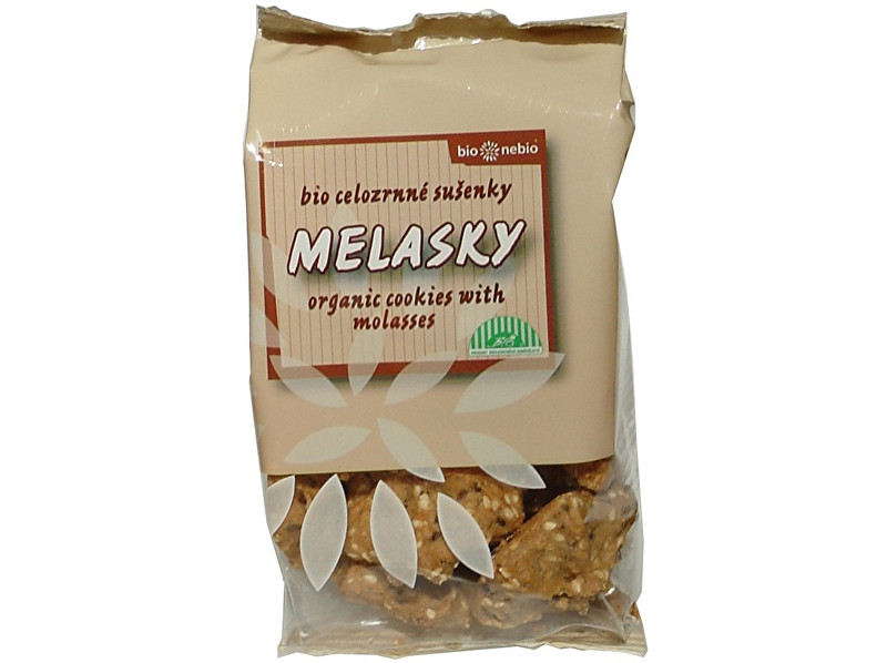 Zobrazit detail výrobku Bio nebio s. r. o. Bio Melasky - celozrnné sušenky 130g Zobrazit detail výrobku Bio nebio s. r. o. Bio Melasky - celozrnné sušenky 130g