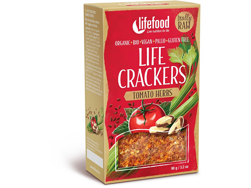 Zobrazit detail výrobku Lifefood Bio Life crackers rajčatové 90g Zobrazit detail výrobku Lifefood Bio Life crackers rajčatové 90g