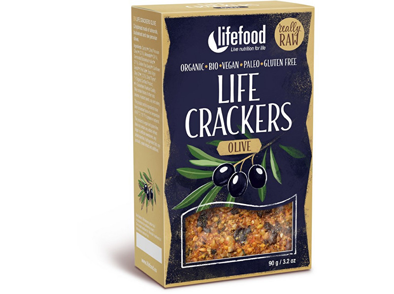 Lifefood Bio Life crackers olivové 90g