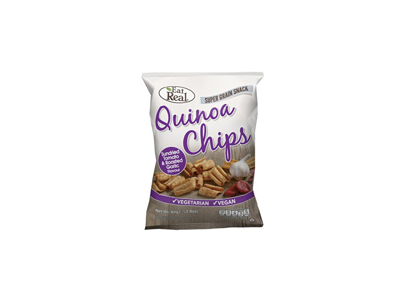 EatReal Quinoa chipsy – sušené rajče a restovaný česnek 30g
