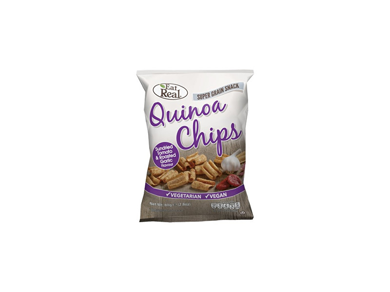 EatReal Quinoa chipsy – sušené rajče a restovaný česnek 30g