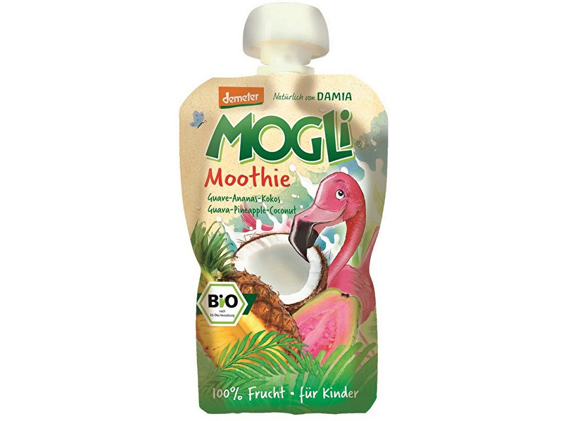MOGLI Bio Ovocné pyré Moothie guava ananas kokos bez cukru 100g
