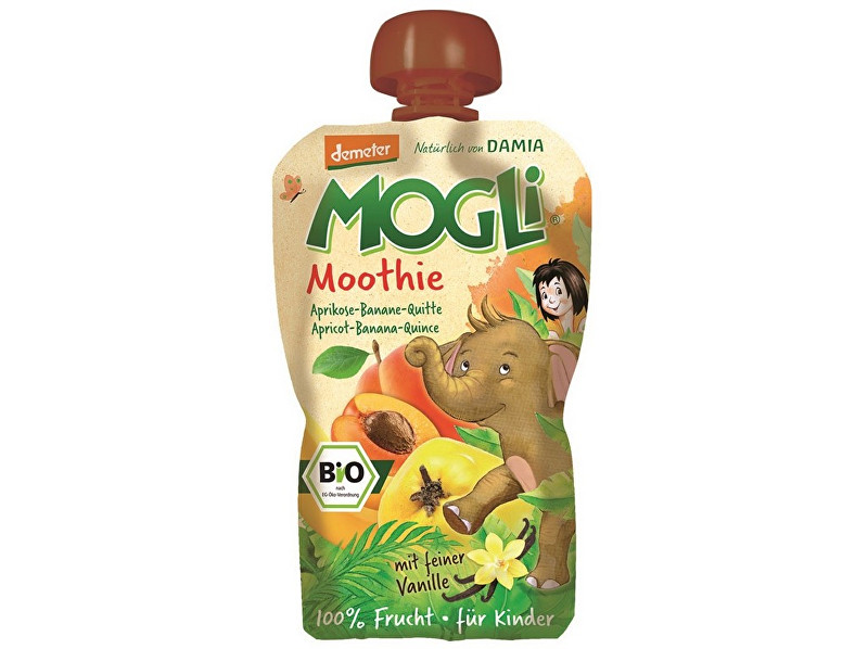 MOGLI Bio Ovocné pyré Moothie meruňka banán kdoule bez cukru 100g