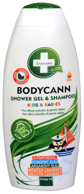 Annabis Bodycann Kids & Babies šampon a sprchový gel 2v1 250 ml