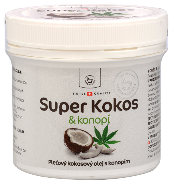 Herbamedicus Super Kokos & konopí - pleťový olej 150 ml