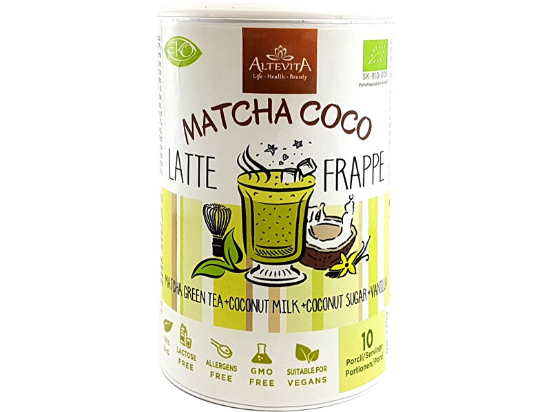 Zobrazit detail výrobku Altevita Bio Matcha coco latte/frappe 220g Zobrazit detail výrobku Altevita Bio Matcha coco latte/frappe 220g