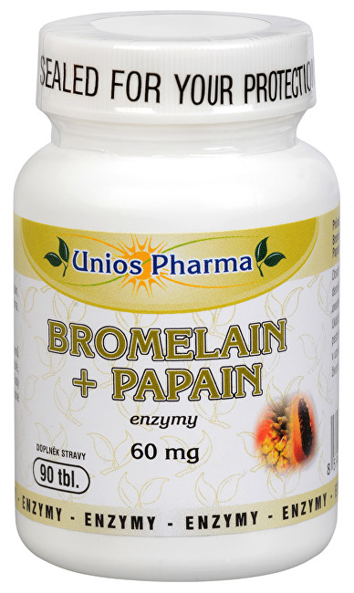 Unios Pharma Bromelain + papain 60 mg 90 tbl.