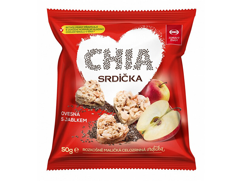 Zobrazit detail výrobku SEMIX Chia srdíčka ovesná s jablkem 50g Zobrazit detail výrobku SEMIX Chia srdíčka ovesná s jablkem 50g