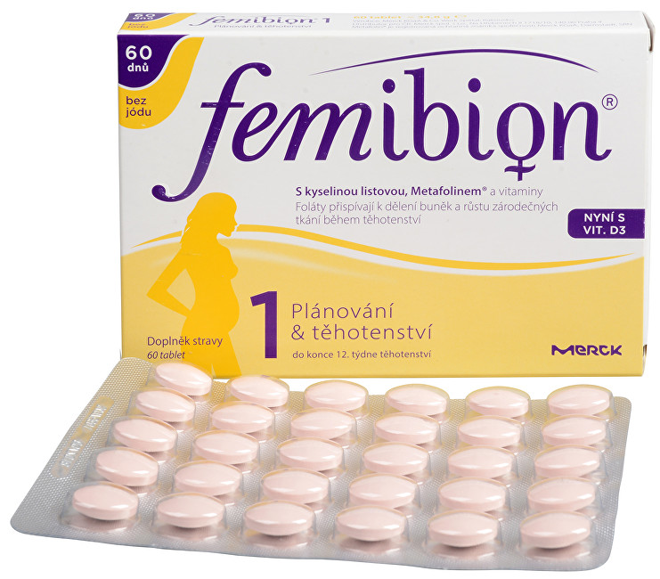 FEMIBION Femibion 1 s vitamínem D3 bez jódu 60 tbl.