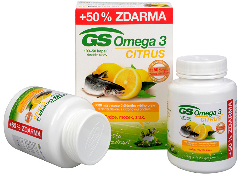 GreenSwan GS Omega 3 Citrus 100 kapslí + 50 kapslí ZDARMA