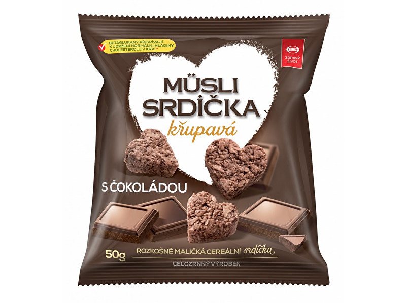 Zobrazit detail výrobku Semix Musli srdíčka křupavá s čokoládou 50g Zobrazit detail výrobku Semix Musli srdíčka křupavá s čokoládou 50g
