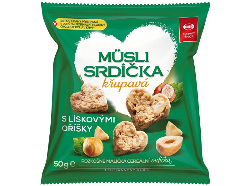 Zobrazit detail výrobku Semix Musli srdíčka křupavá s lískovými oříšky 50g Zobrazit detail výrobku Semix Musli srdíčka křupavá s lískovými oříšky 50g