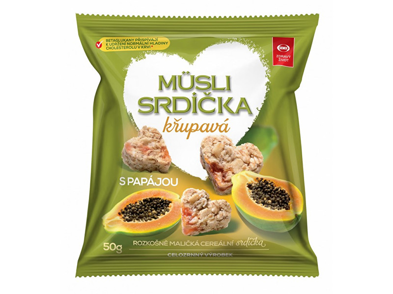 Zobrazit detail výrobku Semix Musli srdíčka křupavá s papájou 50g Zobrazit detail výrobku Semix Musli srdíčka křupavá s papájou 50g