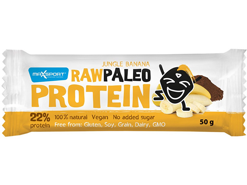 Zobrazit detail výrobku Max sport Tyčinka Raw paleo protein Jungle Banana 50g Zobrazit detail výrobku Max sport Tyčinka Raw paleo protein Jungle Banana 50g