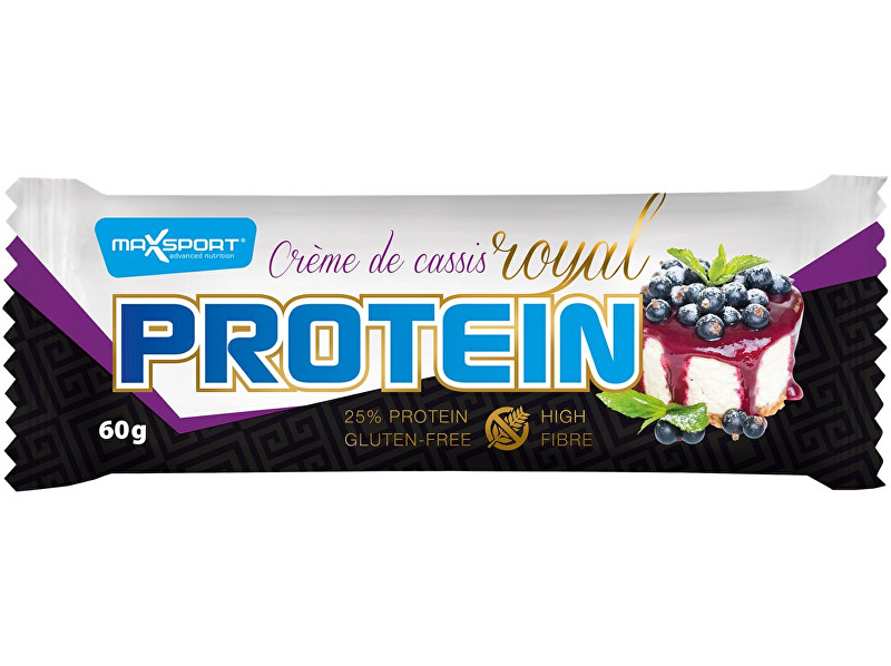 Zobrazit detail výrobku Max sport Tyčinka proteinová Royal protein delight Créme de cassis 60g Zobrazit detail výrobku Max sport Tyčinka proteinová Royal protein delight Créme de cassis 60g