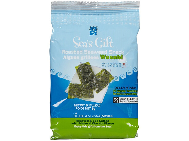 Zobrazit detail výrobku SEA´S GIFT Sea´s gift snack mořská řasa nori s wasabi 5g Zobrazit detail výrobku SEA´S GIFT Sea´s gift snack mořská řasa nori s wasabi 5g