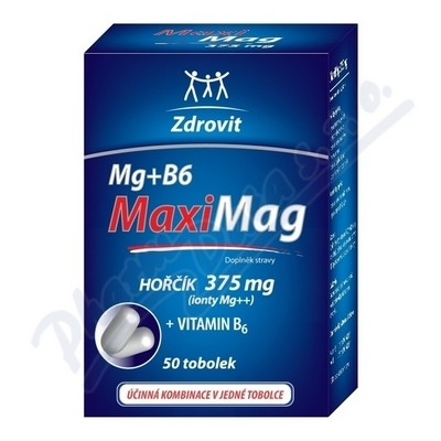 NP PHARMA Sp. z o.o. OSTROW MAZOWIECKA Zdrovit MaxiMag Hořčík 375mg + B6 tob.50