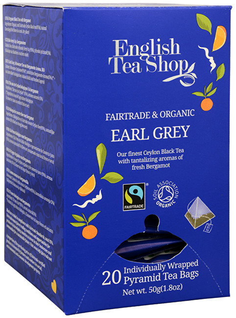 English Tea Shop Černý čaj Earl Grey s bergamotem 20 pyramidek