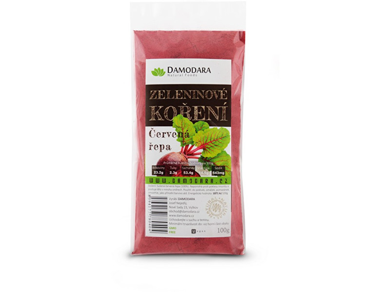 Zobrazit detail výrobku Damodara Červená řepa pudr 100g Zobrazit detail výrobku Damodara Červená řepa pudr 100g