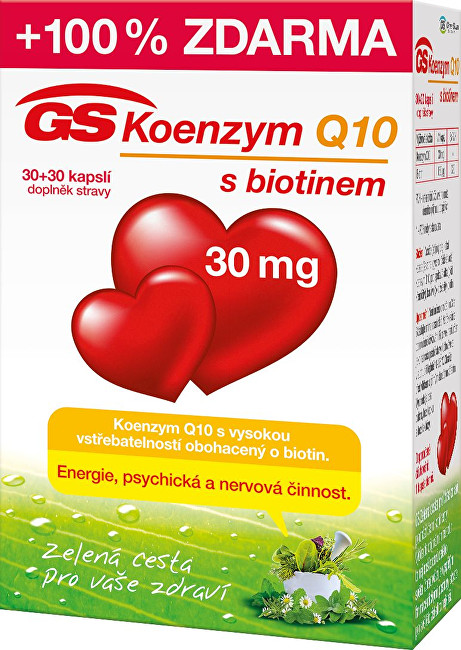 GreenSwan GS Koenzym Q10 30 mg 30 kapslí + 30 kapslí
