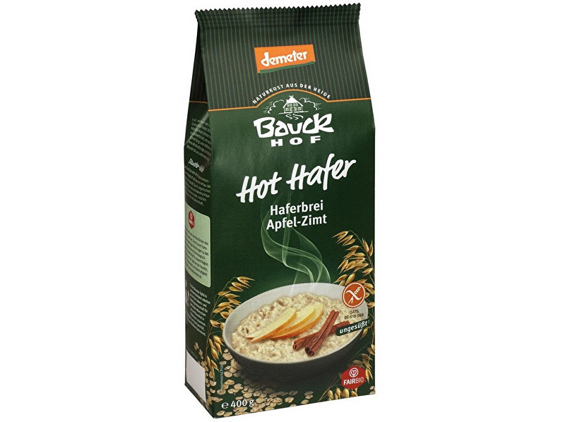 Zobrazit detail výrobku Bauck hof Bio Kaše ovesná celozrnná horká jablko a skořice bezlepková BIO 400g Zobrazit detail výrobku Bauck hof Bio Kaše ovesná celozrnná horká jablko a skořice bezlepková BIO 400g