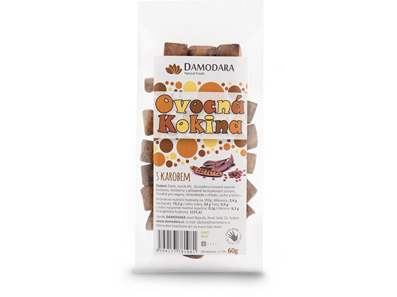 Zobrazit detail výrobku Damodara Ovocná kokina s karobem 60g Zobrazit detail výrobku Damodara Ovocná kokina s karobem 60g