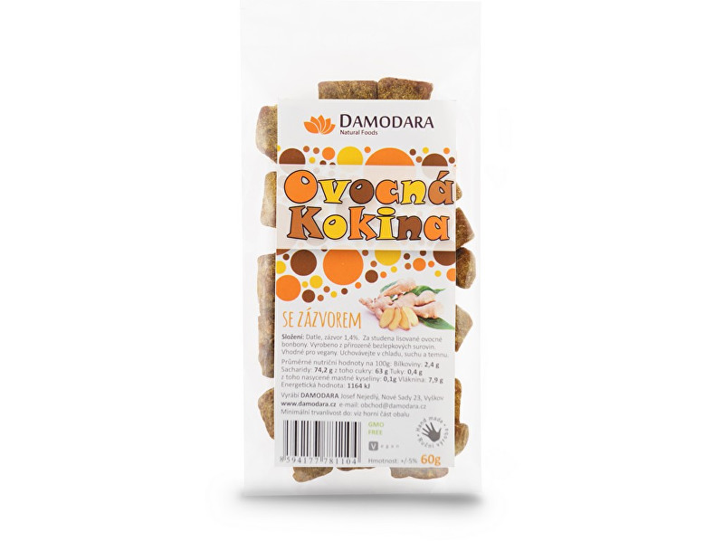 Zobrazit detail výrobku Damodara Ovocná kokina se zázvorem 60g Zobrazit detail výrobku Damodara Ovocná kokina se zázvorem 60g