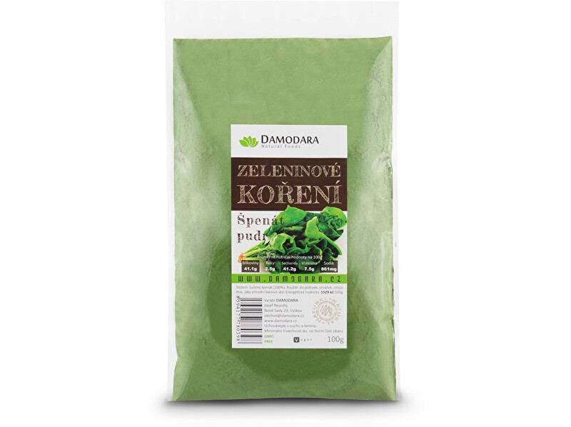 Zobrazit detail výrobku Damodara Špenát pudr 100g Zobrazit detail výrobku Damodara Špenát pudr 100g