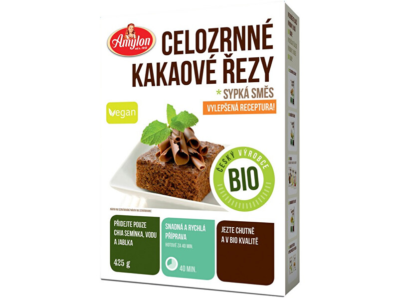 Zobrazit detail výrobku Amylon Bio kakaové řezy celozrnné Amylon 425g Zobrazit detail výrobku Amylon Bio kakaové řezy celozrnné Amylon 425g