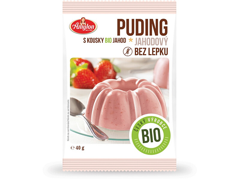 Zobrazit detail výrobku Amylon Bio Puding jahodový Amylon 40g Zobrazit detail výrobku Amylon Bio Puding jahodový Amylon 40g