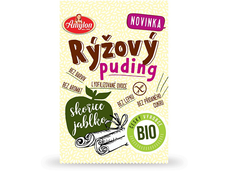 Zobrazit detail výrobku Amylon Bio Puding rýžový s jablkem a skořicí Amylon 40g Zobrazit detail výrobku Amylon Bio Puding rýžový s jablkem a skořicí Amylon 40g