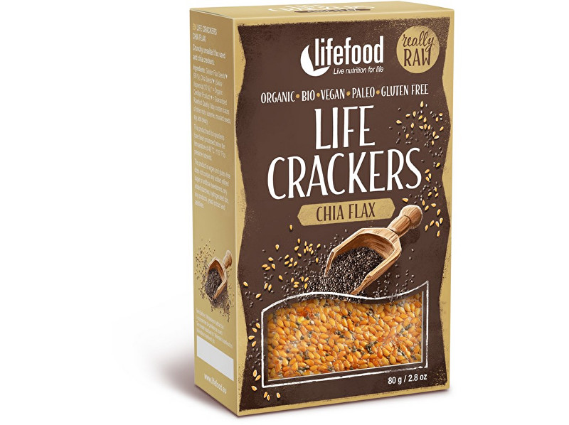 Zobrazit detail výrobku Lifefood Bio Life crackers Lněné s chia RAW 80 g Zobrazit detail výrobku Lifefood Bio Life crackers Lněné s chia RAW 80 g