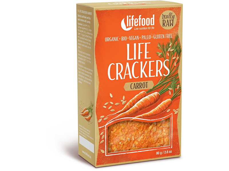 Lifefood Bio Life crackers Mrkvánky RAW 80 g