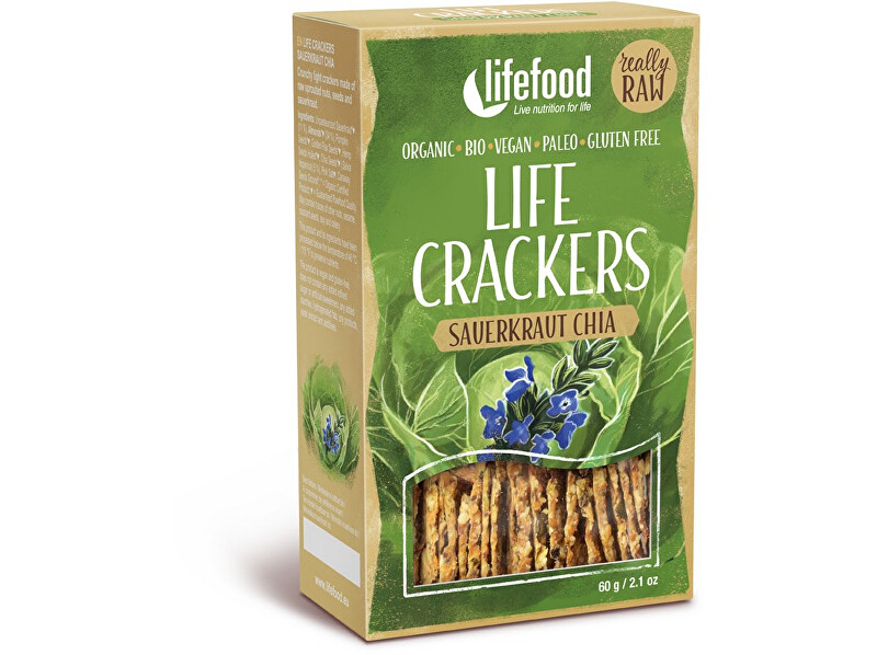 Zobrazit detail výrobku Lifefood Bio Life crackers Zelánky RAW 60 g Zobrazit detail výrobku Lifefood Bio Life crackers Zelánky RAW 60 g